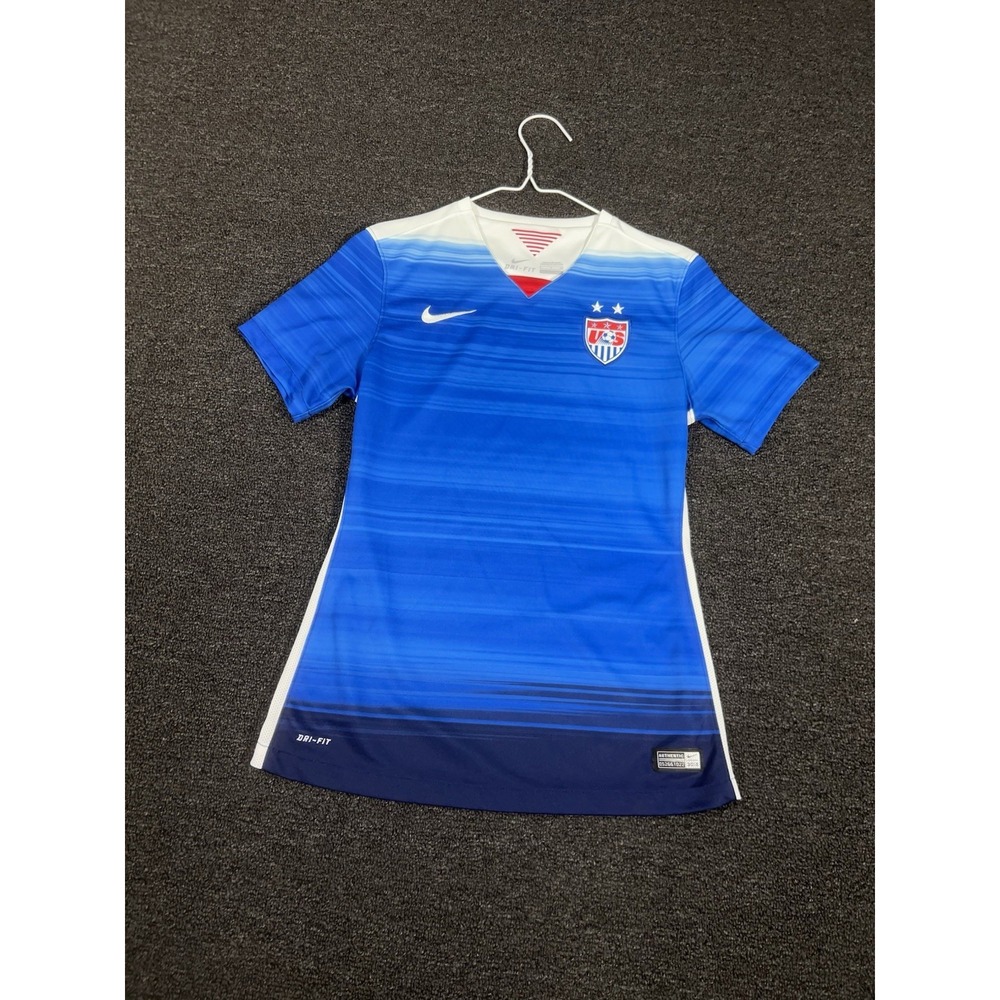Nike 2015 Team USA Soccer Jersey Womens Small Blue USWNT Away United States